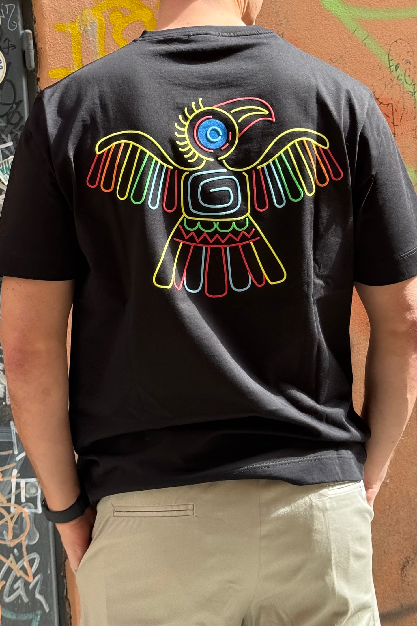 BERNA T-Shirt Aquila Azteca Nera