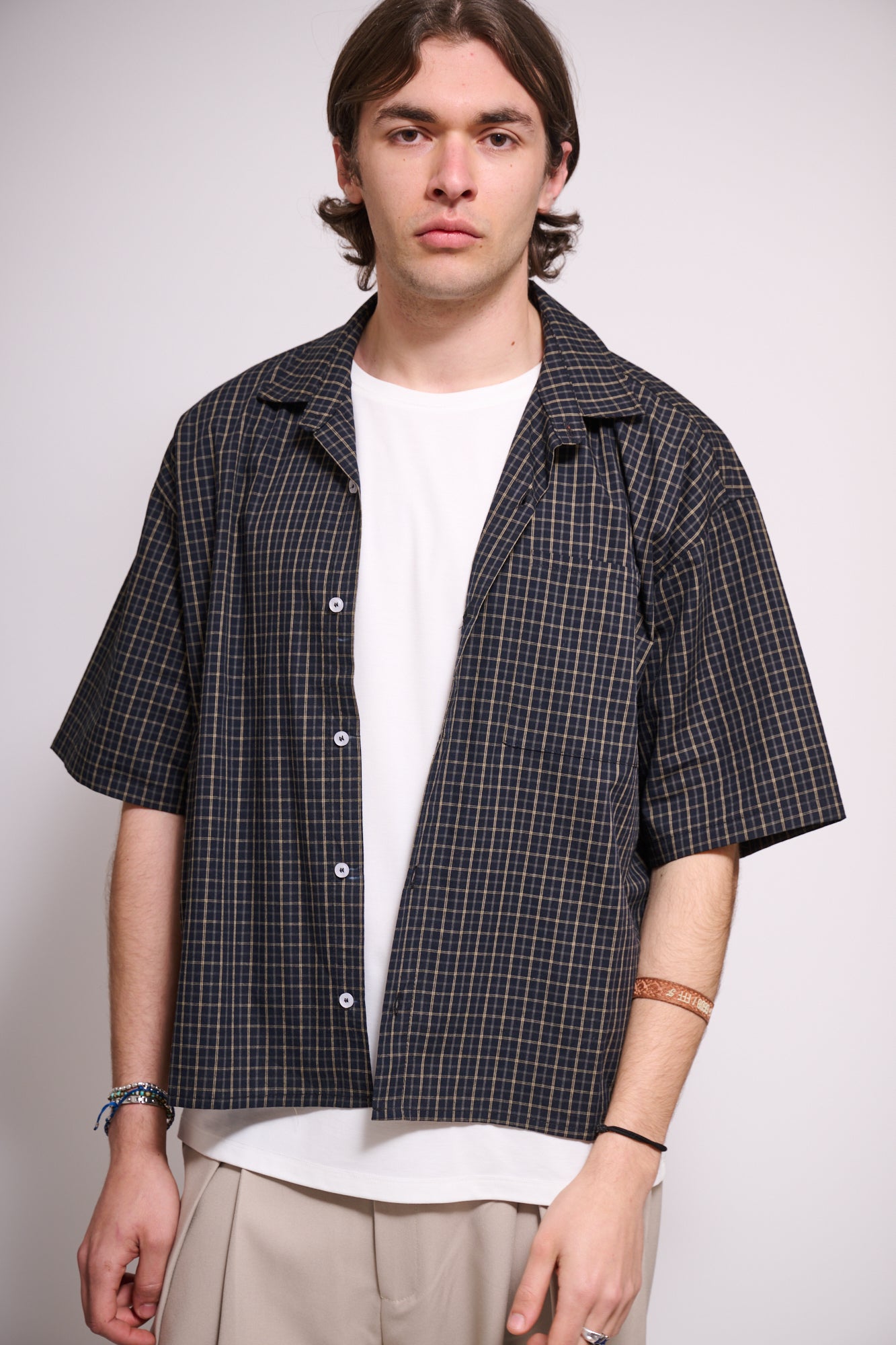 BRAIN Camicia Scacchi Boxy Fit