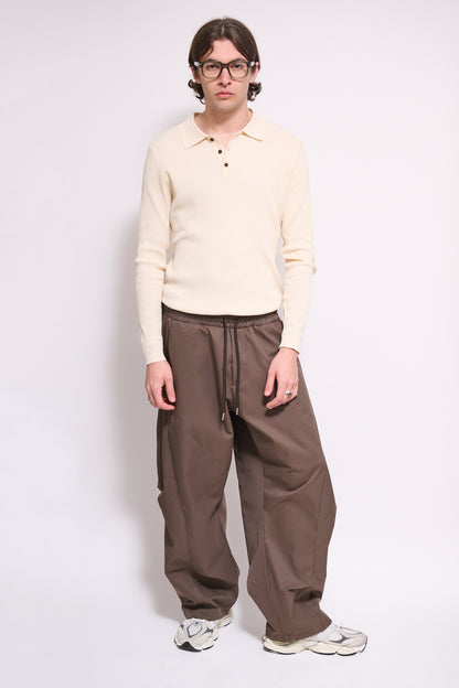BRAIN Pantalone Loose Fit Tecnico Marrone
