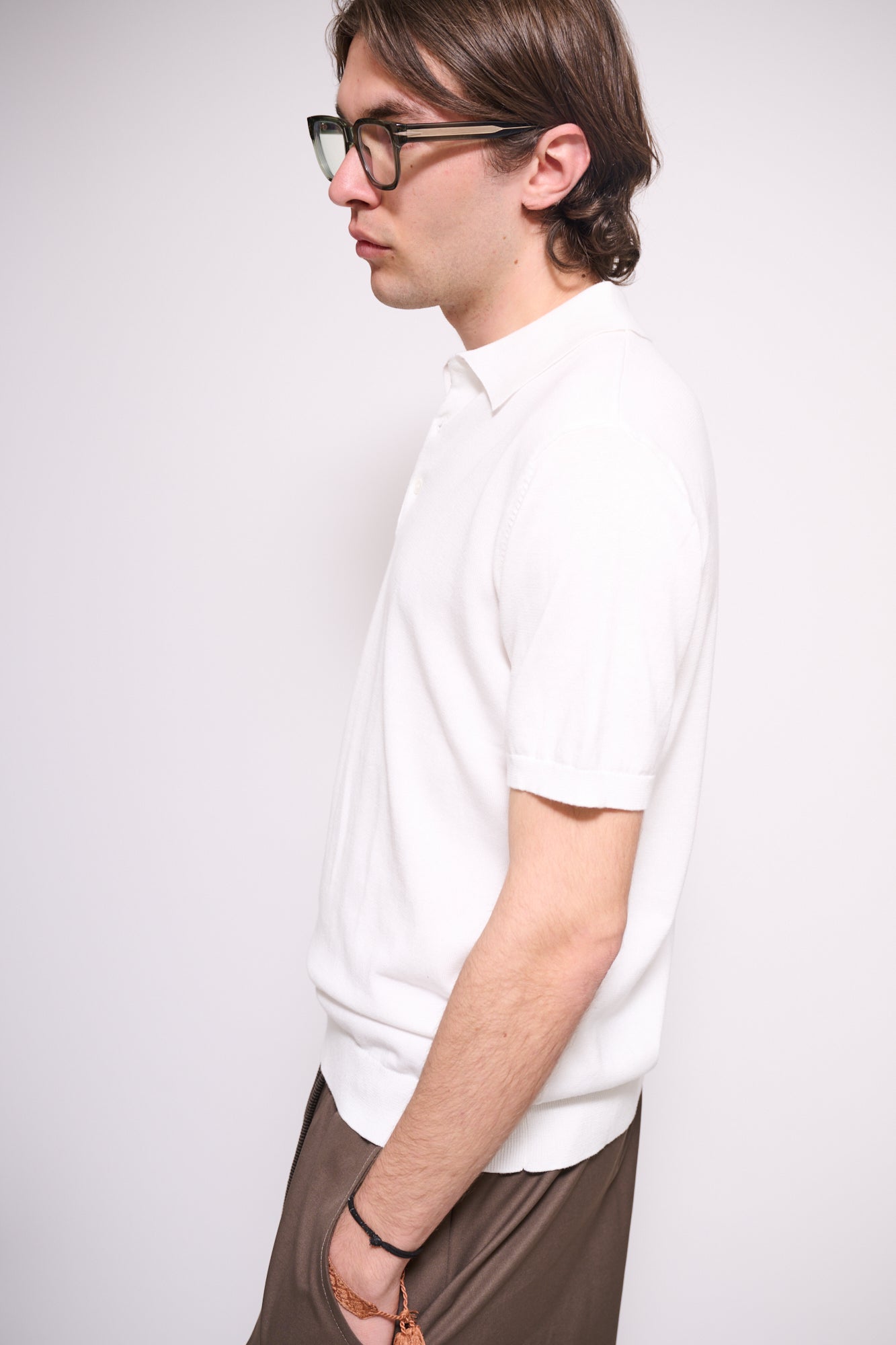 BRAIN Polo Basic Slim M/M Bianca