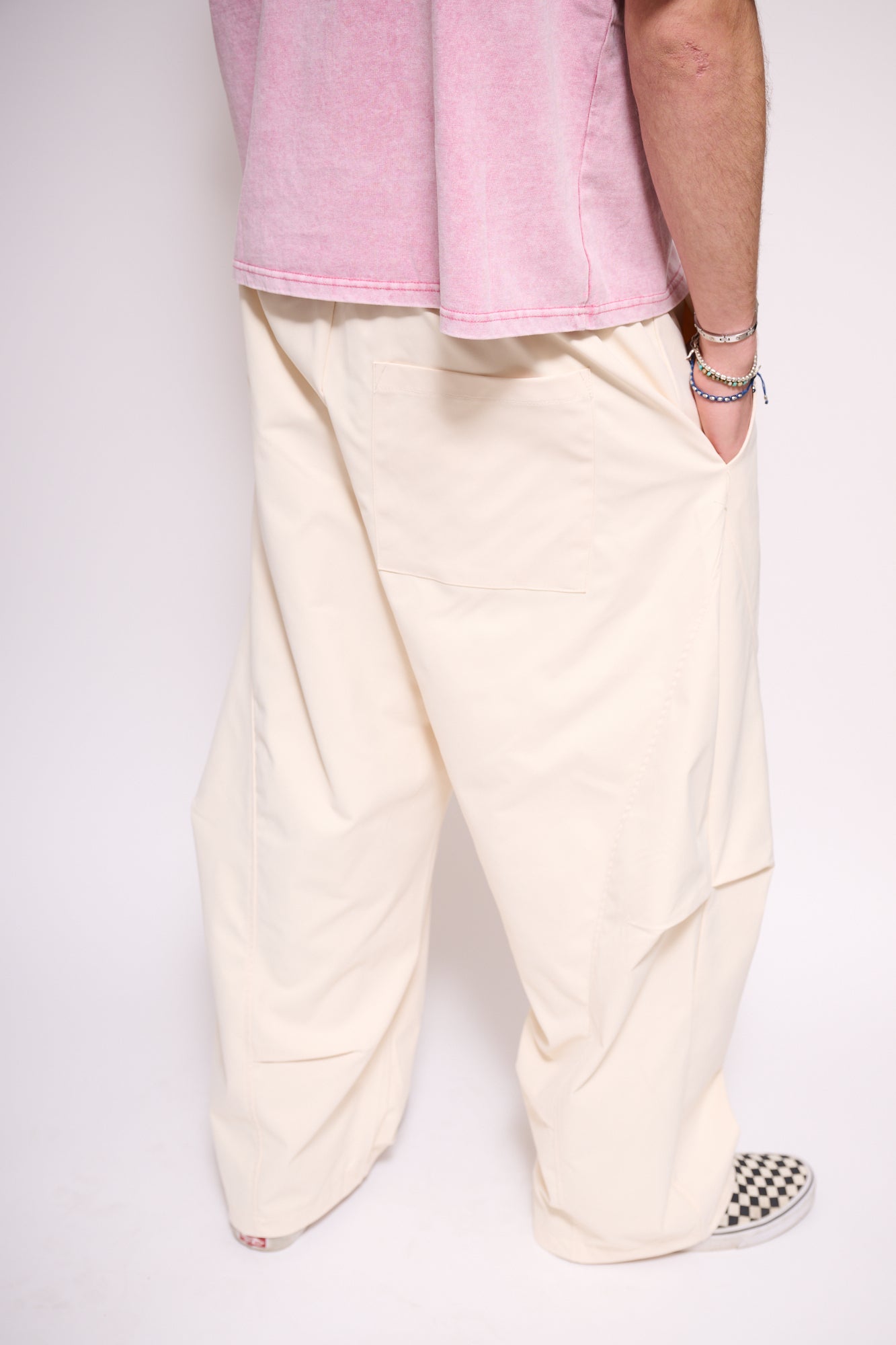 BRAIN Pantalone Loose Fit Tecnico Avorio