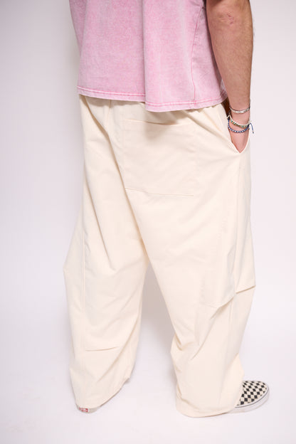 BRAIN Pantalone Loose Fit Tecnico Avorio