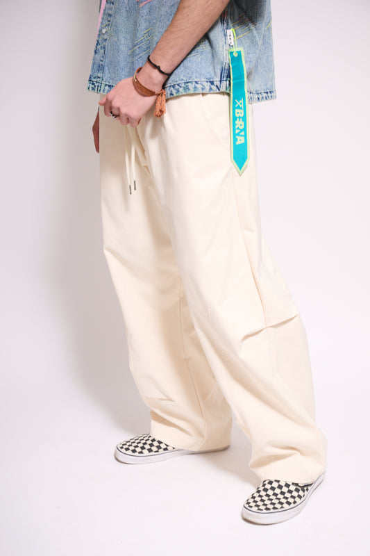 BRAIN Pantalone Loose Fit Tecnico Avorio
