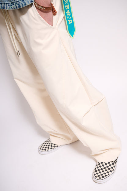 BRAIN Pantalone Loose Fit Tecnico Avorio