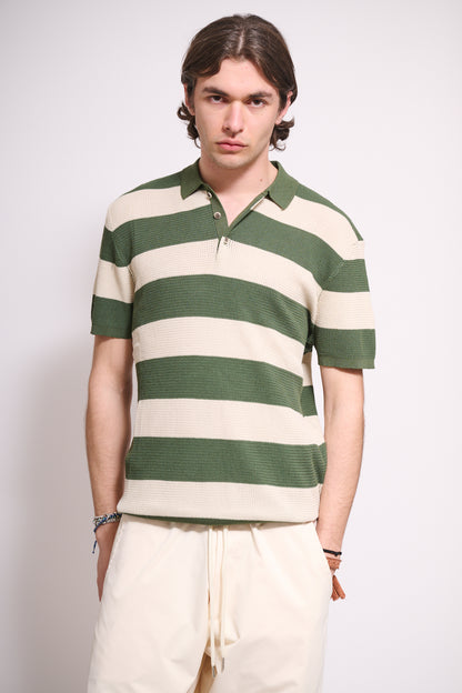 BRAIN Polo M\M Righe Verdi