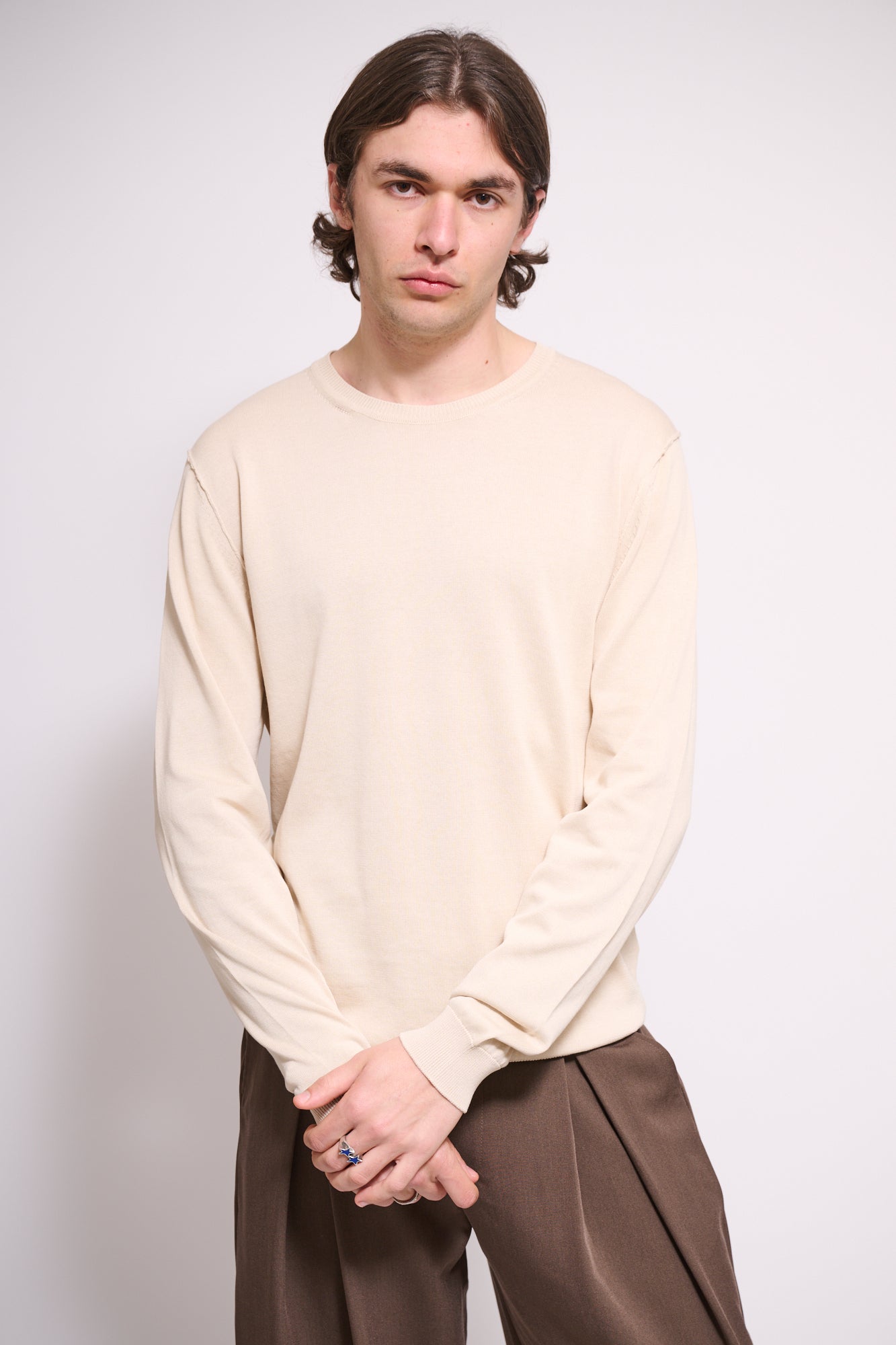 BRAIN Maglioncino In Cotone Beige
