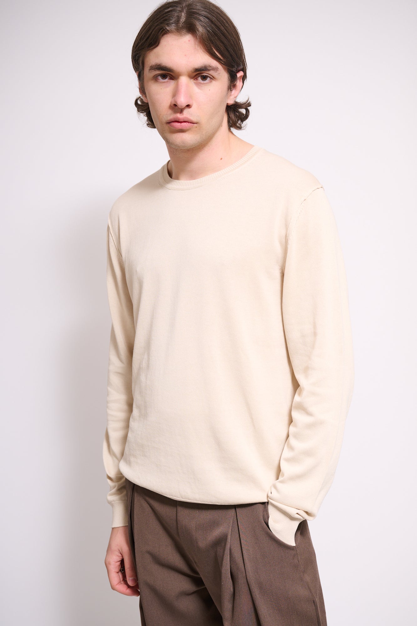 BRAIN Maglioncino In Cotone Beige