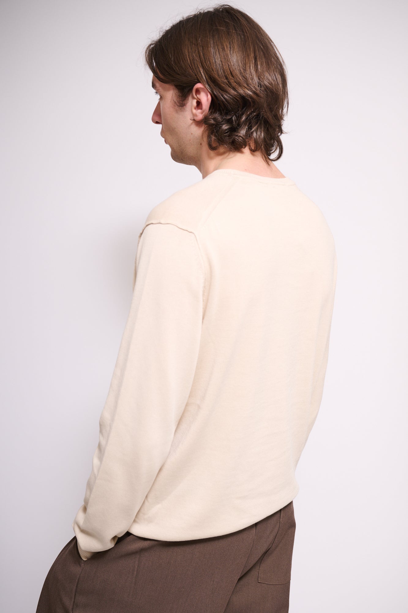 BRAIN Maglioncino In Cotone Beige