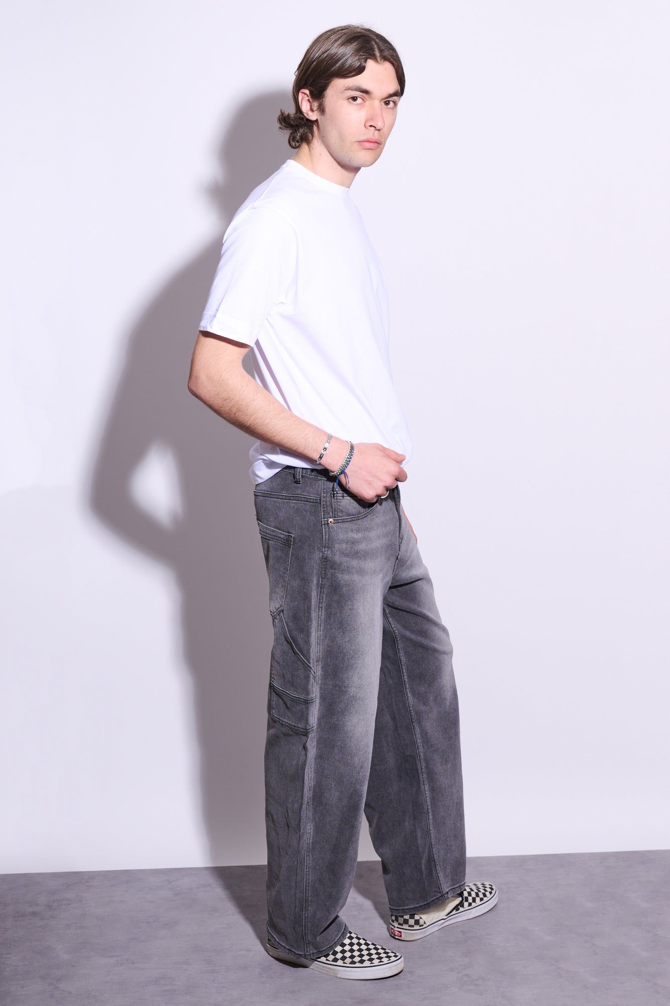 BRAIN Jeans DC-10 Work Baggy Fit Grey Wash