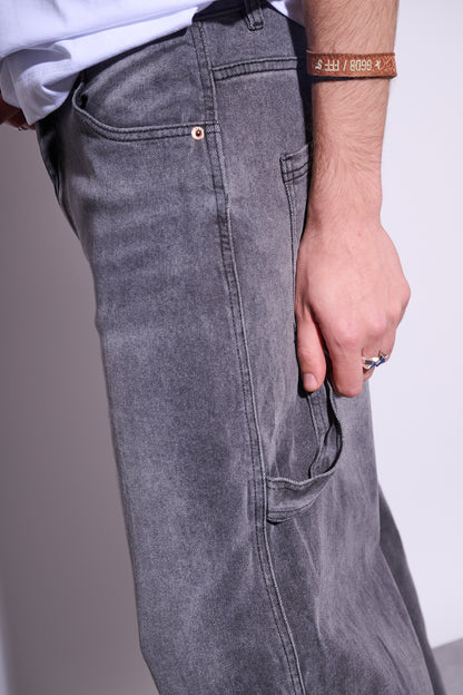 BRAIN Jeans DC-10 Work Baggy Fit Grey Wash