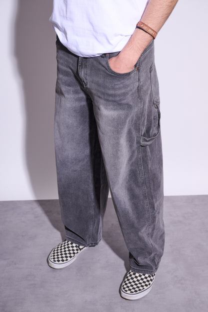 BRAIN Jeans DC-10 Work Baggy Fit Grey Wash