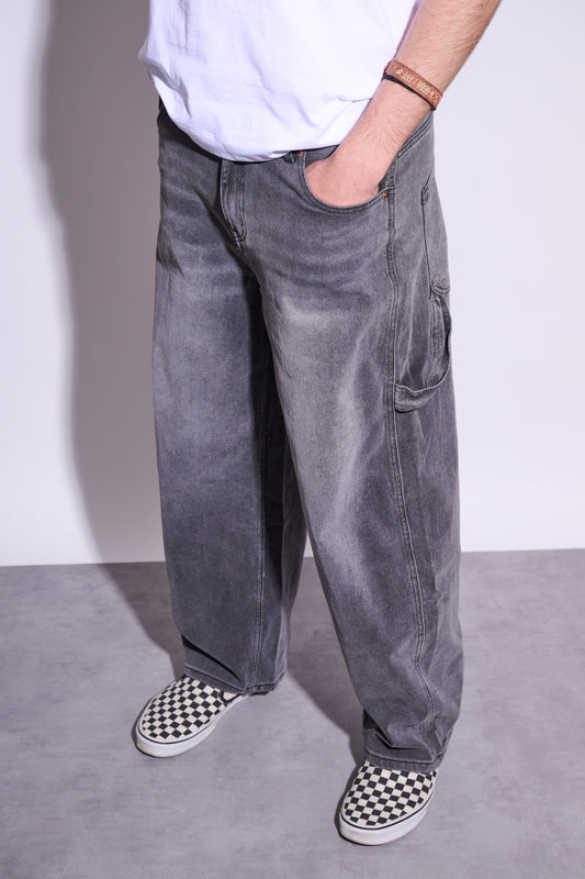 BRAIN Jeans DC-10 Work Baggy Fit Grey Wash