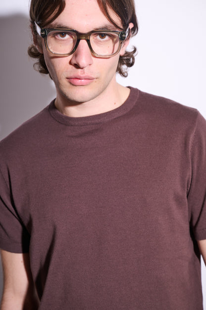 BRAIN T-Shirt In Maglia Marrone