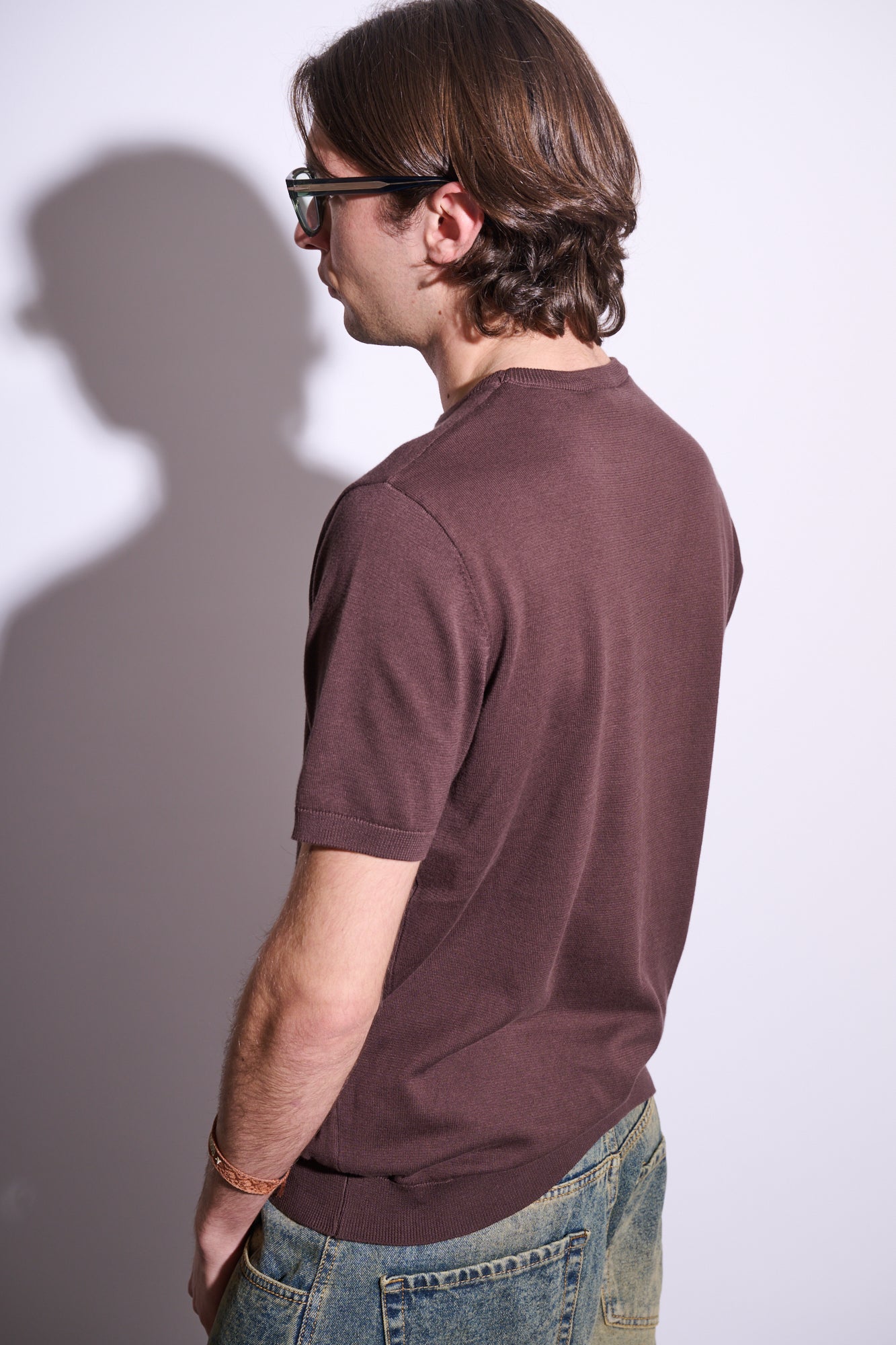 BRAIN T-Shirt In Maglia Marrone