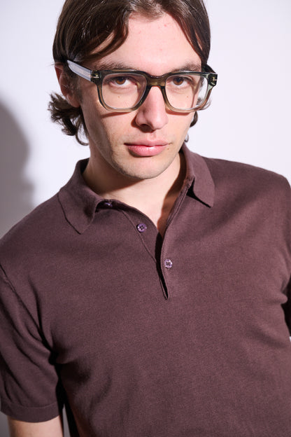 BRAIN Polo Basic Slim M/M Marrone