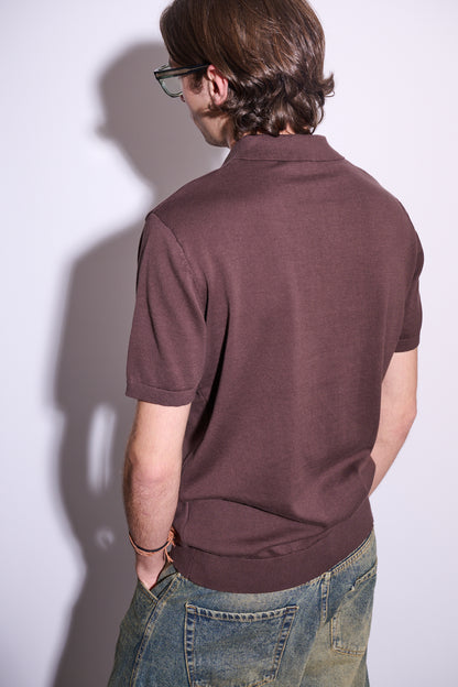 BRAIN Polo Basic Slim M/M Marrone