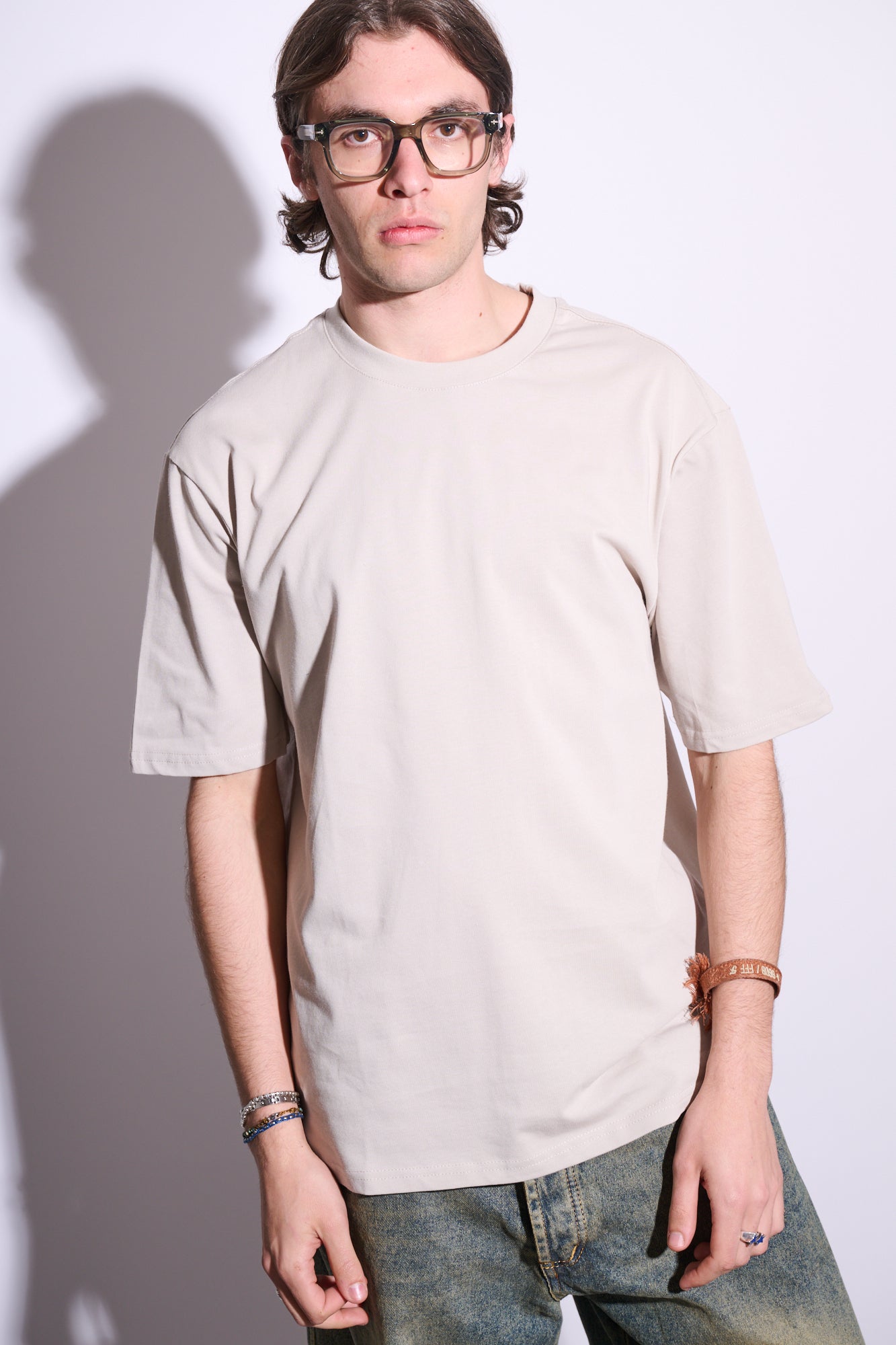 BRAIN T-Shirt Over Grigio Chiaro