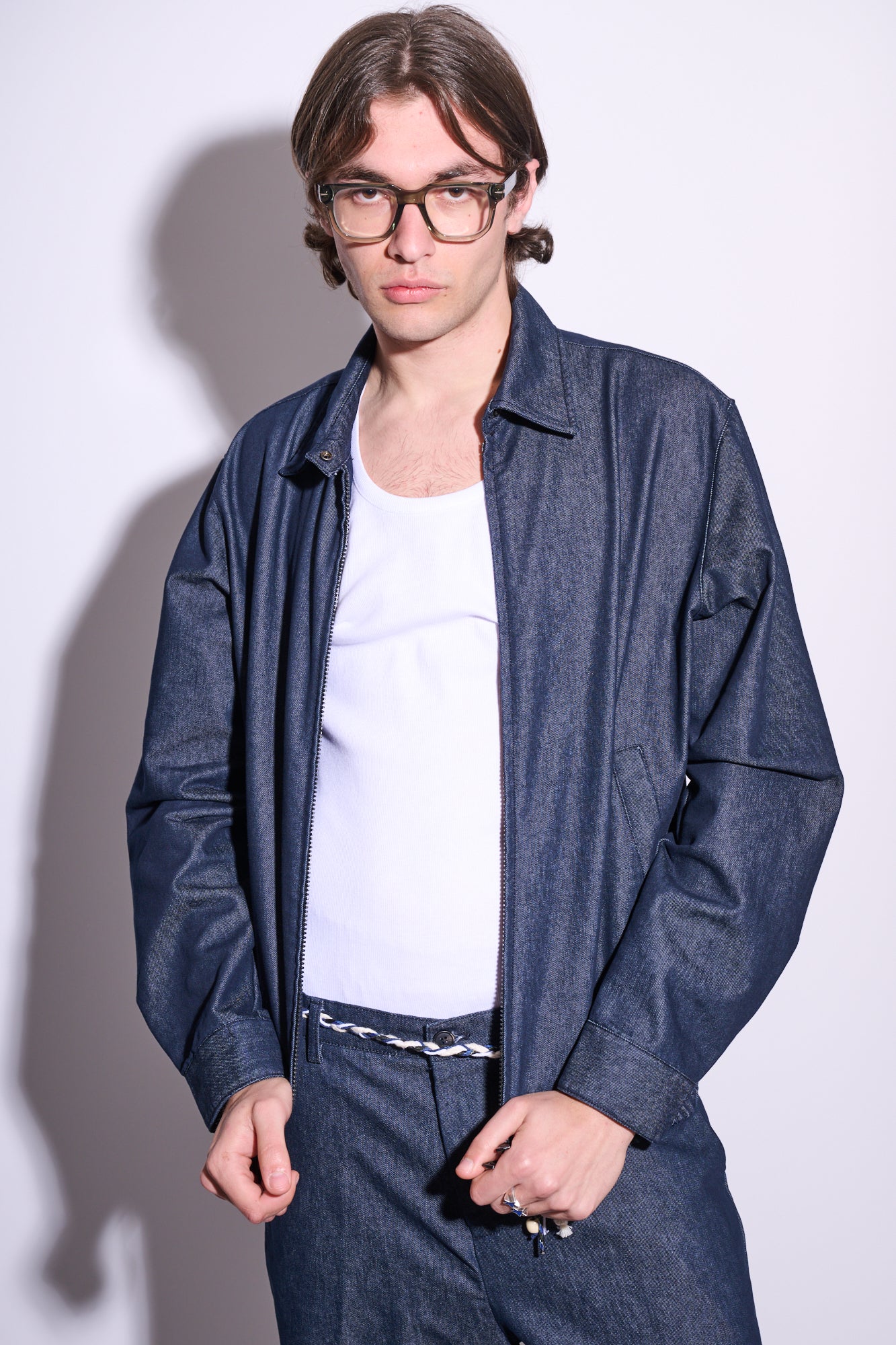 BRAIN Giacca Raw Denim Zip
