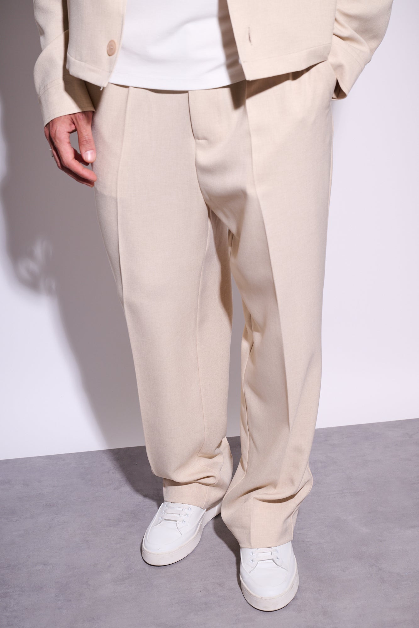 IMPERIAL Pantalone Con Pince Beige
