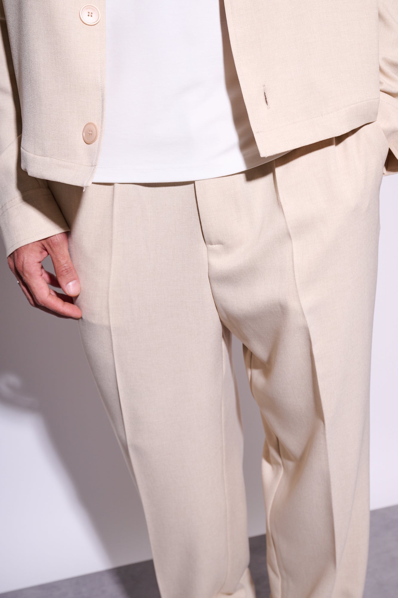 IMPERIAL Pantalone Con Pince Beige