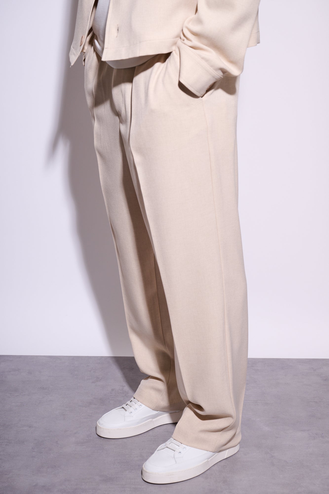 IMPERIAL Pantalone Con Pince Beige