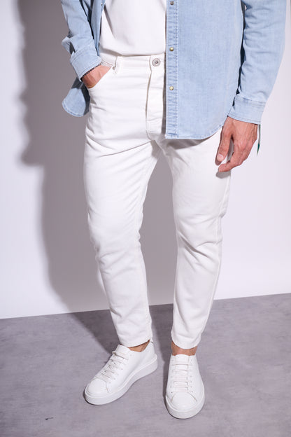 BERNA Jeans Cropped Bianco