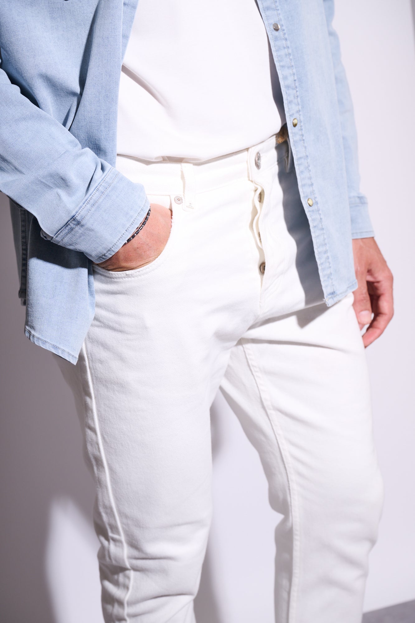 BERNA Jeans Cropped Bianco
