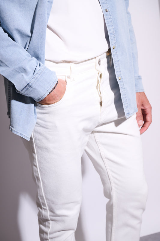BERNA Jeans Cropped Bianco
