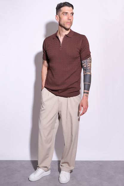 BRAIN Pantalone Viscosa Beige