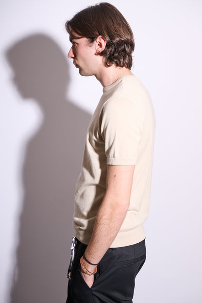 BRAIN T-Shirt In Maglia Beige