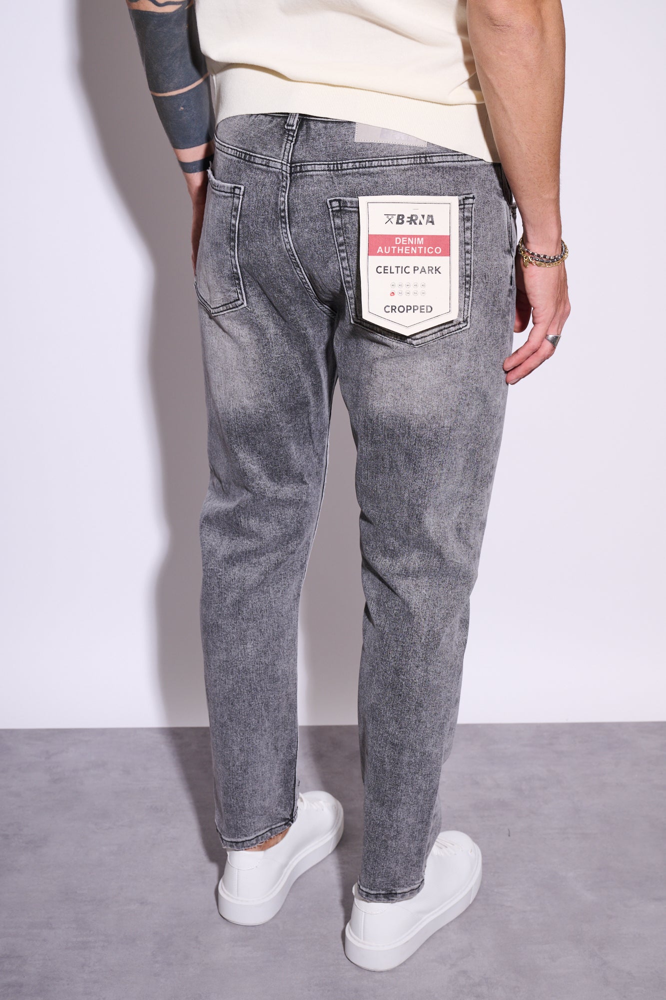 BERNA Jeans Cropped Grigio