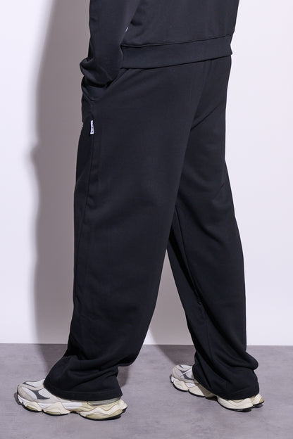 BERNA Pantalone Tuta Fondo Ampio Nero