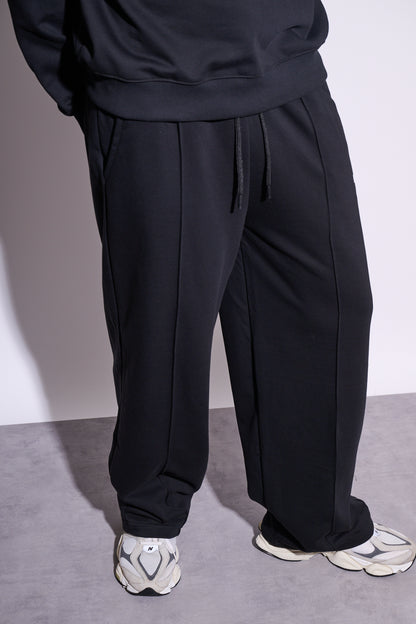 BERNA Pantalone Tuta Fondo Ampio Nero