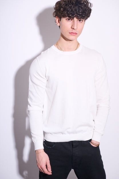 BRAIN Maglioncino In Cotone Bianco