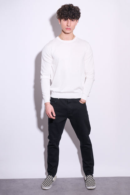 BRAIN Maglioncino In Cotone Bianco
