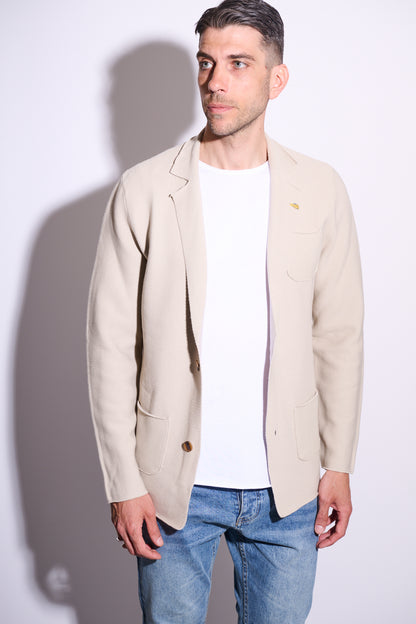 BRAIN Giacca In Maglia Beige