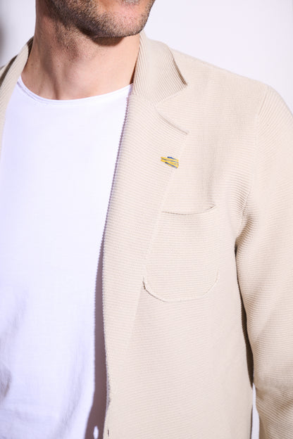 BRAIN Giacca In Maglia Beige