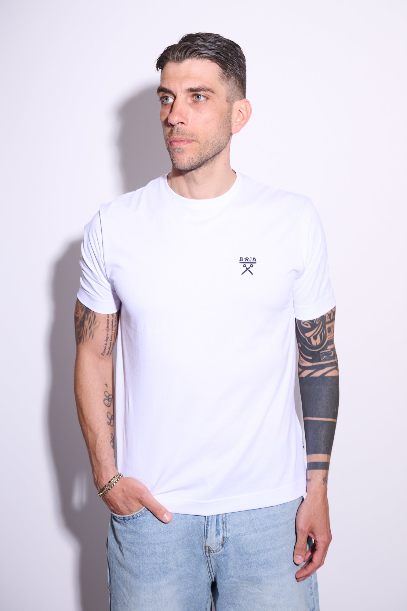 BERNA T-shirt Logo Bianca