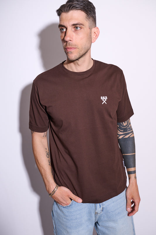 BERNA T-shirt Logo Marrone