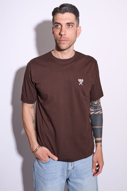 BERNA T-shirt Logo Marrone