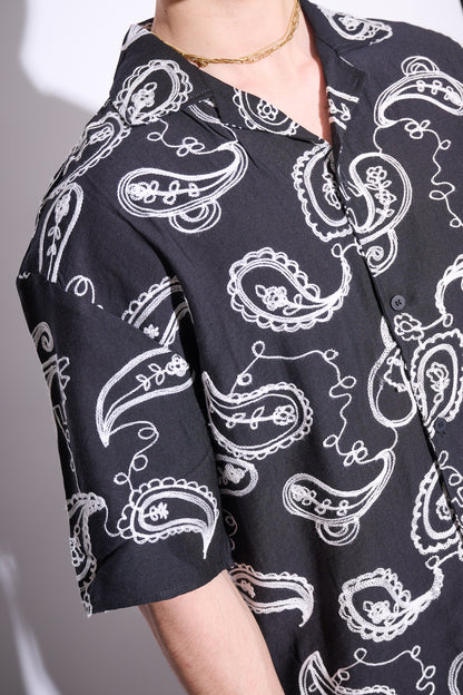 BRAIN Camicia M/M Paisley Ricami